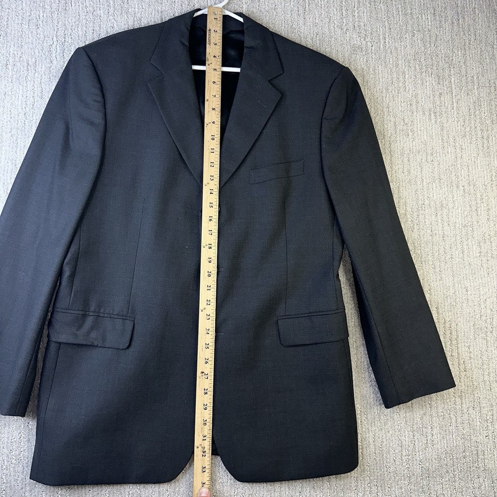 Brooks Brothers 346 Stretch 43R Black Wool Blend Button Blazer Sport Coat Jacket - Picture 5 of 11